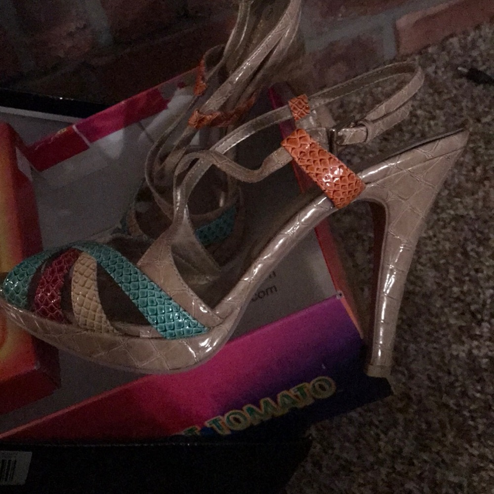 High heeled sandals